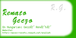 renato geczo business card